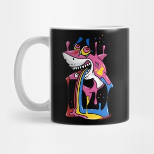 Trippy Cartoon Shark Mug